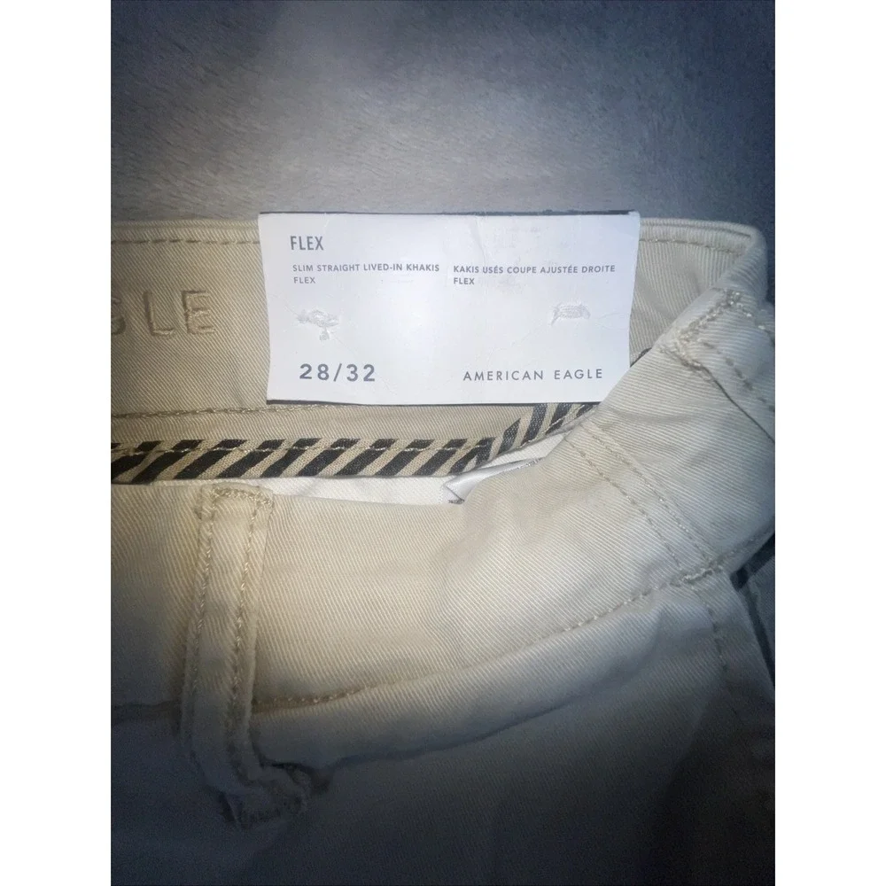 American Eagle‎ Men's 28x32 Flex Slim Lived In Khakis Tan New With Tags NWT